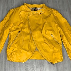 Faux Leather Biker Cropped Jacket